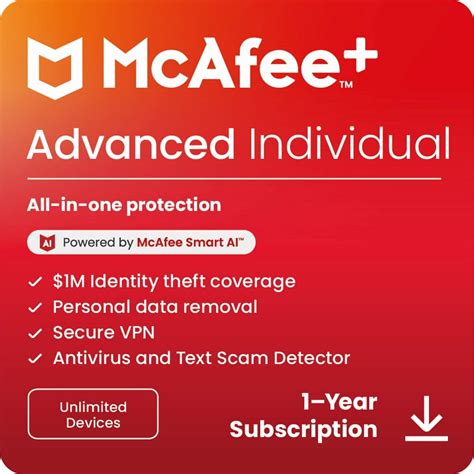 McAfee Advanced Individual ID Theft Coverage & Internet .